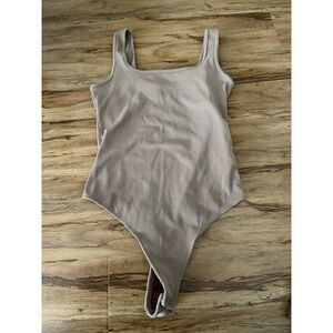 Abercrombie & Fitch softAF collection ribbed scoopneck bodysuit